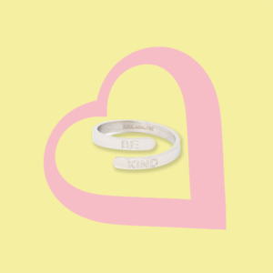 ‘BE KIND’ Affirmation Ring – Silver